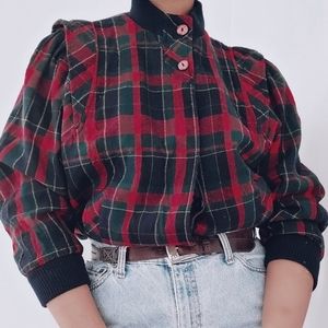 Avoca Collection Plaid Jacket Sz. S